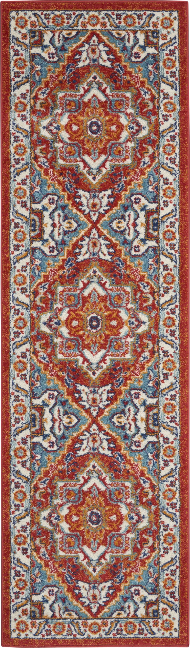Nourison Passion PSN33 Red Multi Colored Area Rug - Image 2
