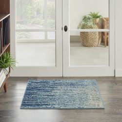 Nourison Passion PSN09 Navy Light Blue Area Rug