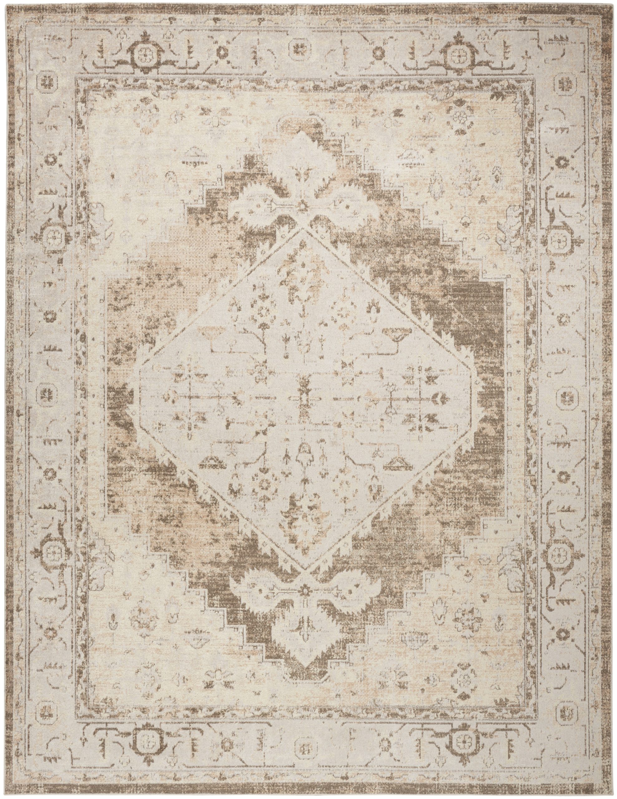 Nourison Astra Machine Washable ASW11 Beige Area Rug - Image 2