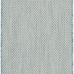 Alternative view of Nourison Courtyard COU01 Ivory Aqua Area Rug