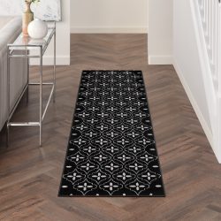 Nourison Nourison Essentials NRE04 Black Ivory Area Rug