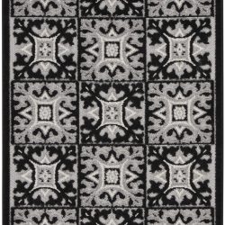 Alternative view of Nourison Aloha ALH34 Black White Area Rug