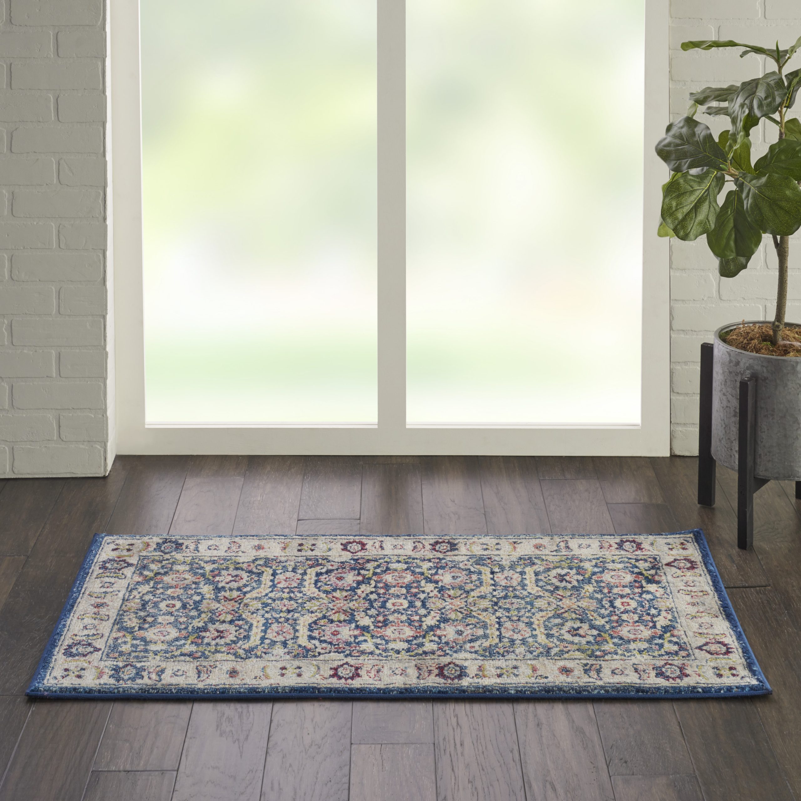 Nourison Ankara Global ANR13 Navy Area Rug