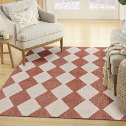 Nourison Positano POS04 Terracotta Area Rug