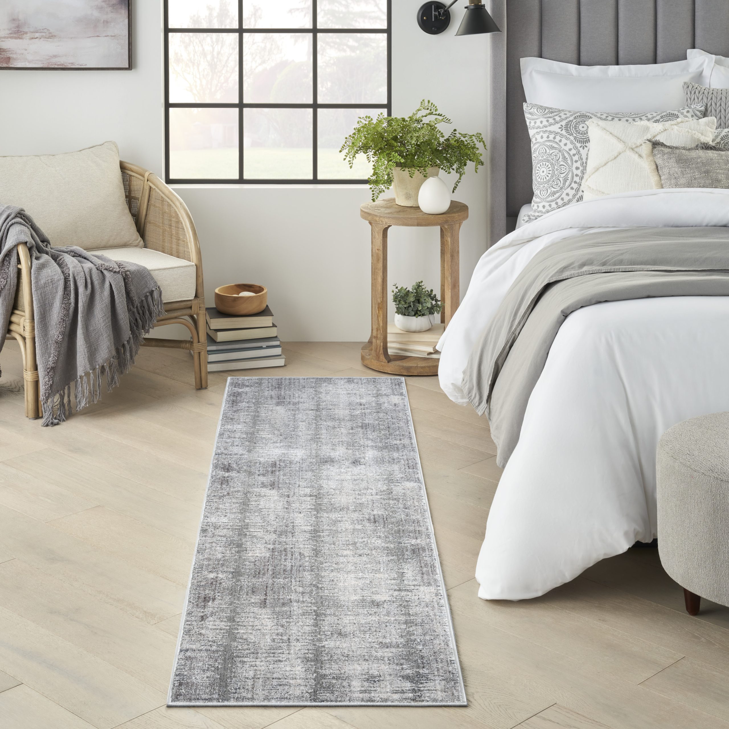 Nourison Abstract Hues ABH03 Grey White Area Rug