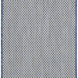 Alternative view of Nourison Courtyard COU01 Ivory Blue Area Rug
