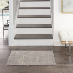 Nourison Silk Shadows SHA02 Silver Area Rug