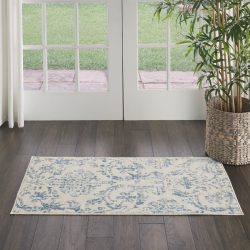 Nourison Jubilant JUB09 Ivory Blue Area Rug