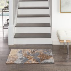 Nourison Silk Shadows SHA23 Beige Blue Area Rug