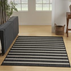 Nourison Positano POS03 Black Ivory Area Rug