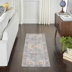 Nicole Curtis Machine Washable Series 1 SR104 Blue Multicolor Area Rug