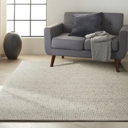 Calvin Klein Textured Dots CK80 Silver Area Rug