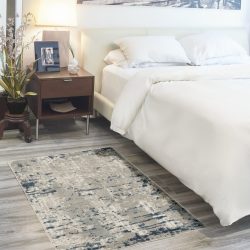 Nourison Quarry QUA01 Ivory Grey Blue Area Rug