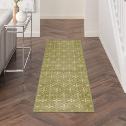 Nourison Nourison Essentials NRE04 Green Ivory Area Rug