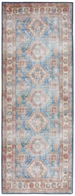 Nourison Fulton FUL08 Blue Ivory Area Rug - Image 2