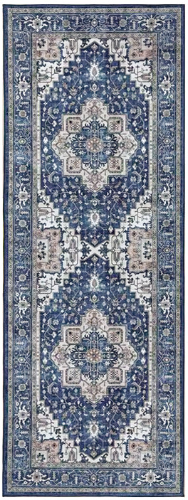 Nourison Fulton FUL10 Navy Ivory Area Rug - Image 2