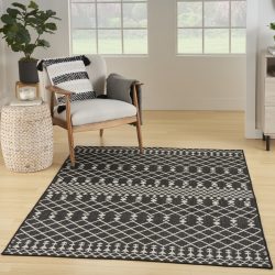Nourison Positano POS02 Black Area Rug