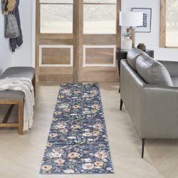 Nourison Nourison Washables NWB01 Navy Multicolor Area Rug