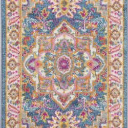 Alternative view of Nourison Passion PSN20 Teal Multicolor Area Rug