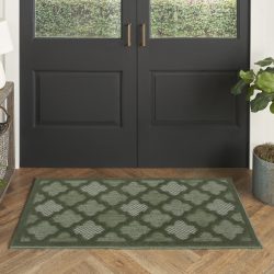 Nourison Easy Care NES01 Green Area Rug
