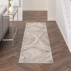 Inspire Me! Home D??cor Brushstrokes BSK03 Cream Grey Area Rug