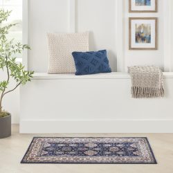 Nourison Fulton FUL01 Navy Area Rug