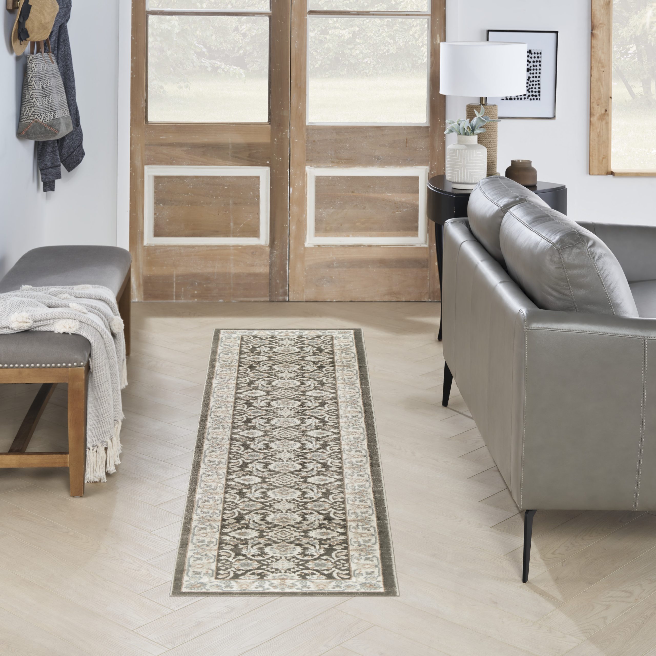 Nourison Serenity Home SRH02 Ivory Grey Blue Area Rug