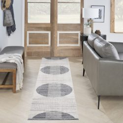 Nourison Astra Machine Washable ASW03 Ivory Blue Area Rug