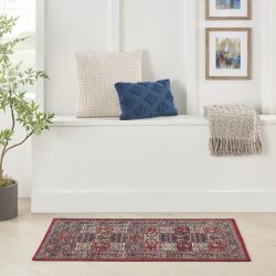 Nourison Fulton FUL05 Red Area Rug