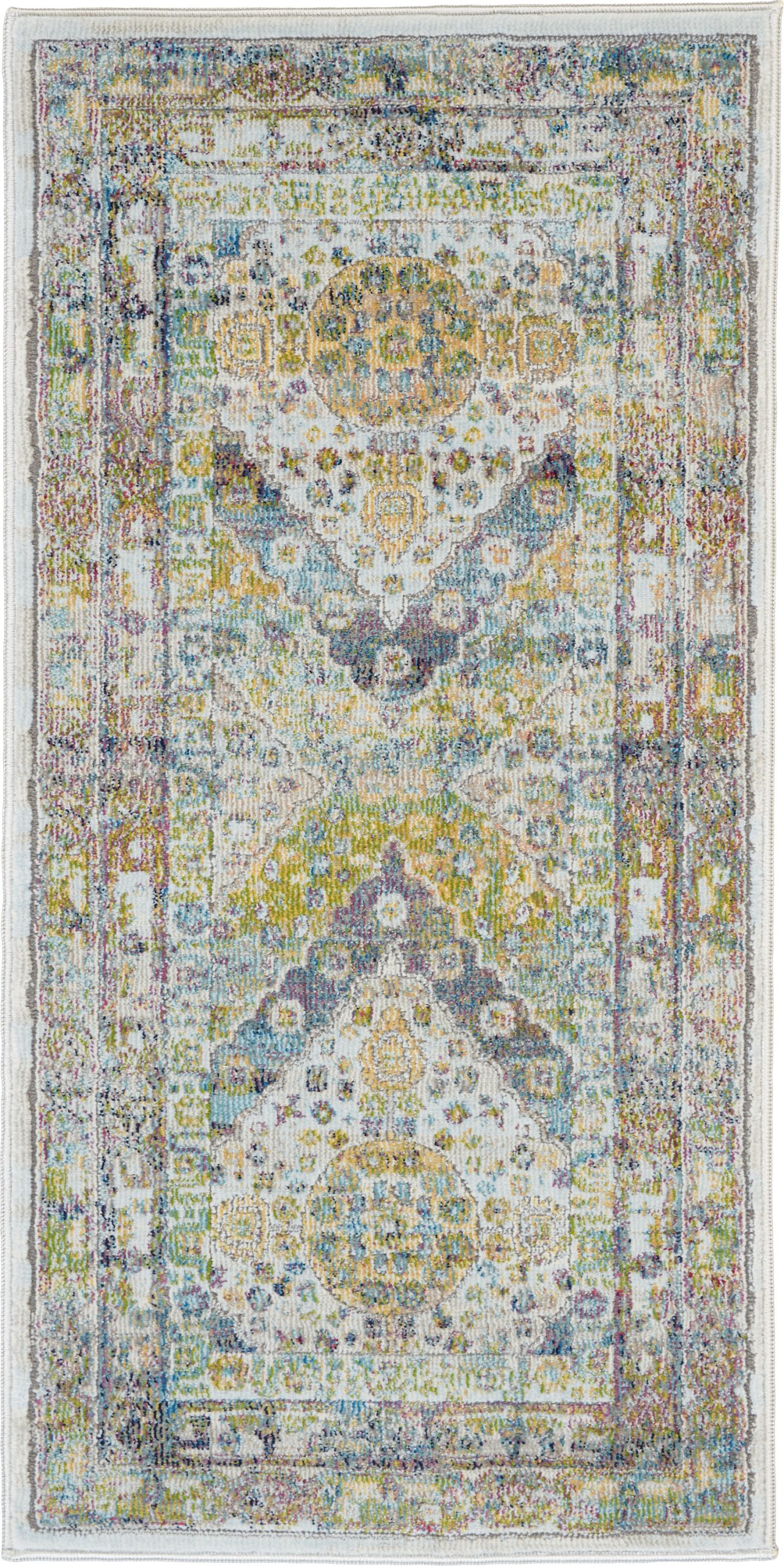 Nourison Ankara Global ANR07 Blue Area Rug - Image 2