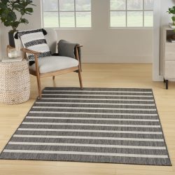 Nourison Positano POS03 Charcoal Ivory Area Rug