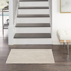 Nourison Courtyard COU01 Ivory Silver Area Rug