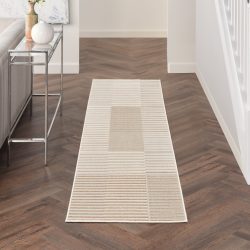 Inspire Me! Home D??cor Brushstrokes BSK04 Beige Silver Area Rug