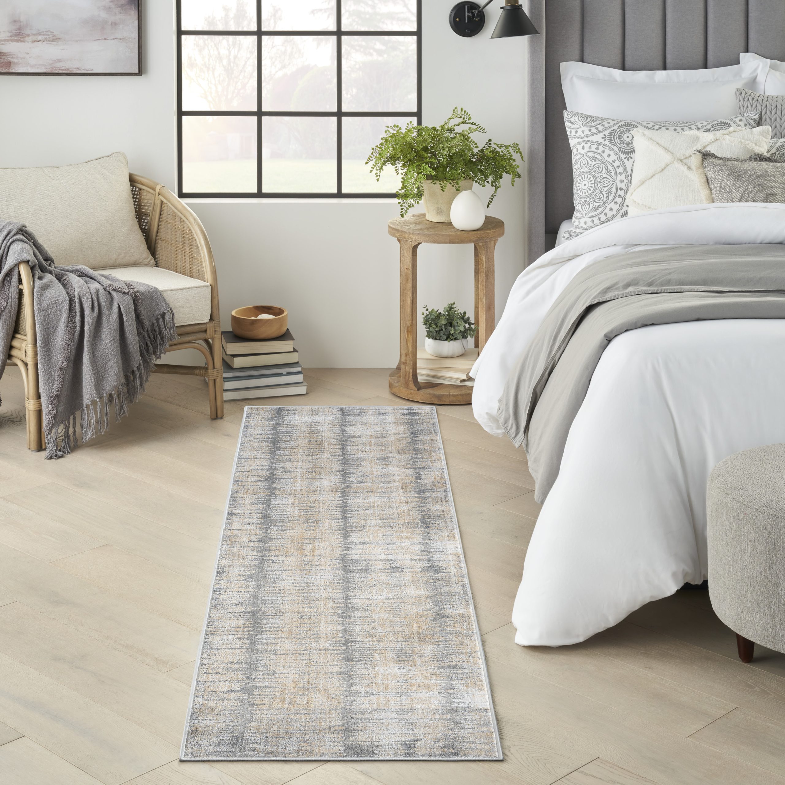 Nourison Abstract Hues ABH03 Grey Gold Area Rug