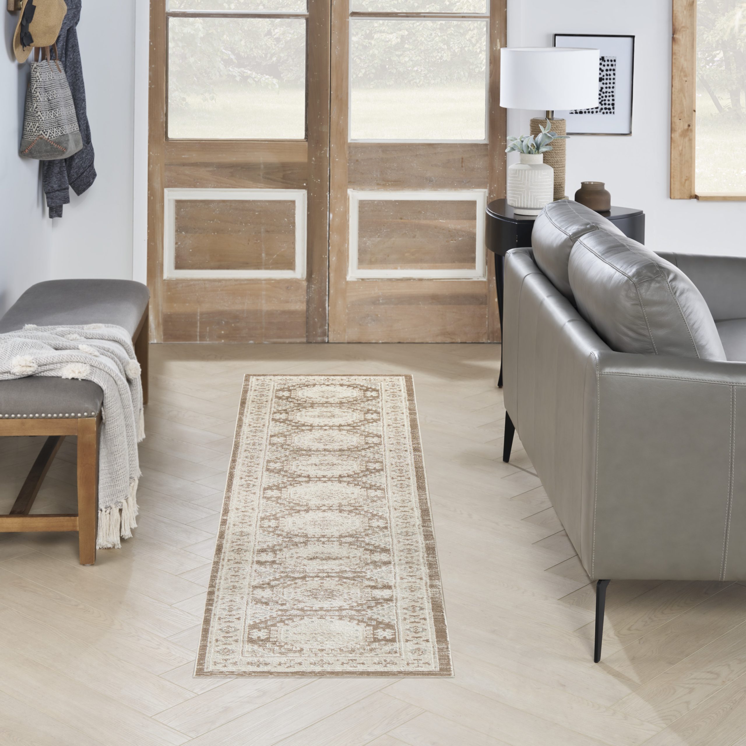 Nourison Serenity Home SRH01 Ivory Mocha Area Rug