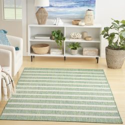 Nourison Positano POS03 Blue Green Ivory Area Rug