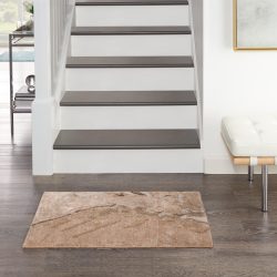 Nourison Silk Shadows SHA24 Beige Silver Area Rug