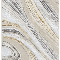 Alternative view of Nourison Glitz GLZ21 Grey Gold Area Rug