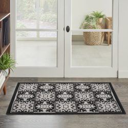 Nourison Aloha ALH34 Black White Area Rug