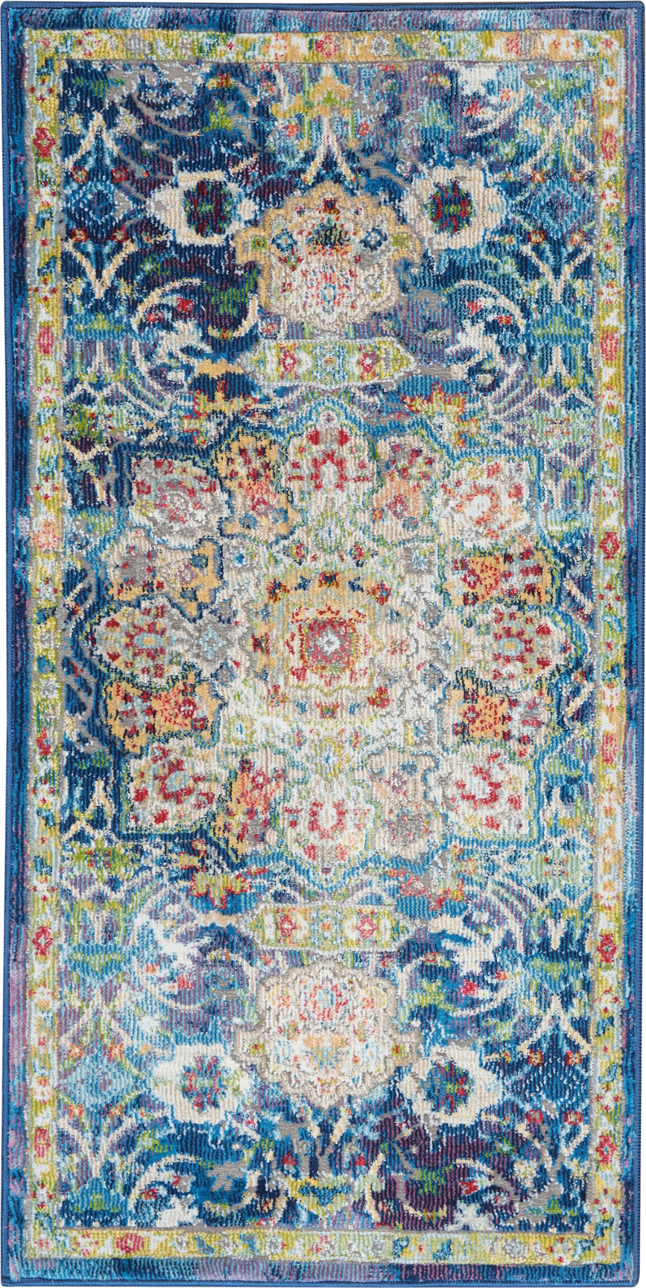 Nourison Ankara Global ANR03 Blue Area Rug - Image 2