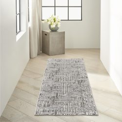 Calvin Klein CK024 Irradiant IRR01 Cream Black Area Rug