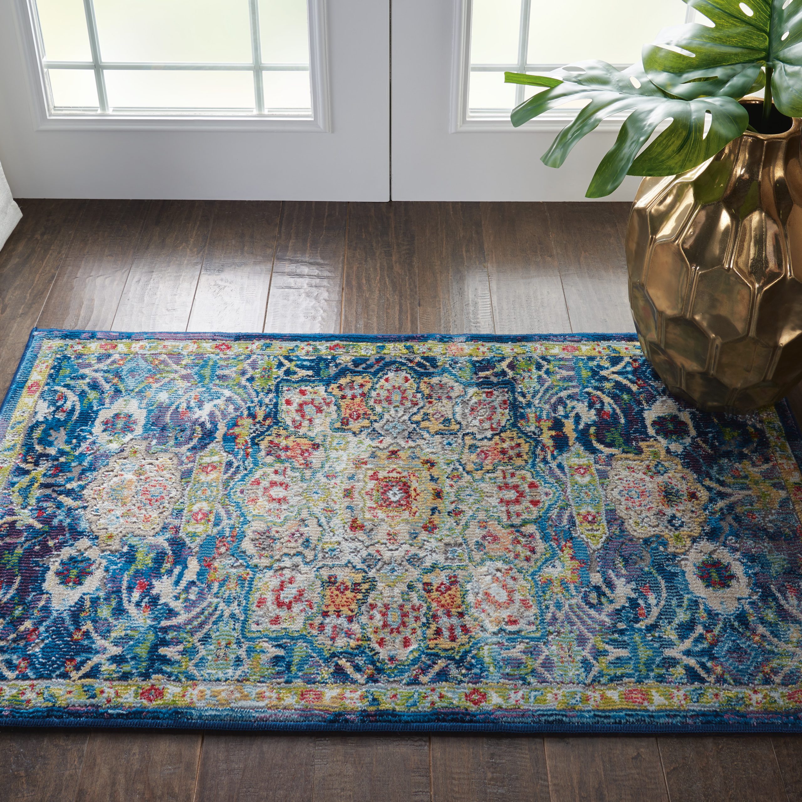 Nourison Ankara Global ANR03 Blue Area Rug