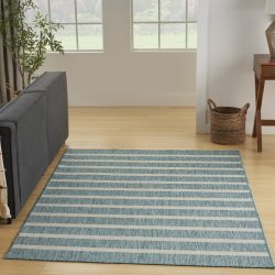 Nourison Positano POS03 Aqua Ivory Area Rug