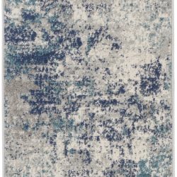 Alternative view of Nourison Passion PSN36 Ivory Teal Area Rug