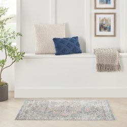 Nourison Astra Machine Washable ASW12 Denim Multicolor Area Rug