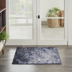 Nourison Passion PSN10 Light Blue Black Area Rug