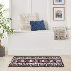 Nourison Fulton FUL03 Red Area Rug