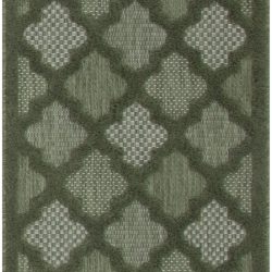 Alternative view of Nourison Easy Care NES01 Green Area Rug
