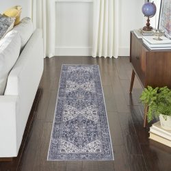 Nicole Curtis Machine Washable Series 1 SR104 Navy Ivory Area Rug