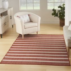 Nourison Positano POS03 Terracotta Ivory Area Rug
